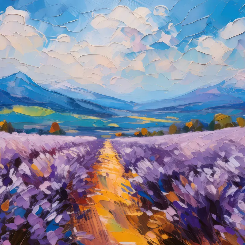 Painting: Lavender Field Breeze