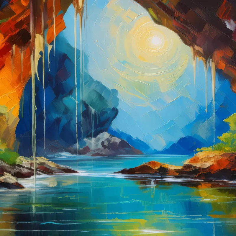 Painting: Melodic Musings in Craggy Caves