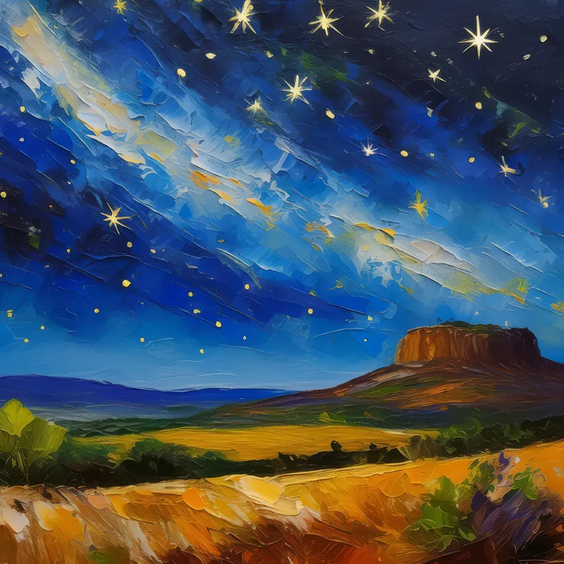 Painting: Mesa with Starry Sky