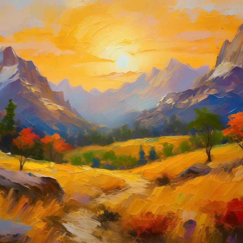 Painting: Morning Light in Alpine Desert