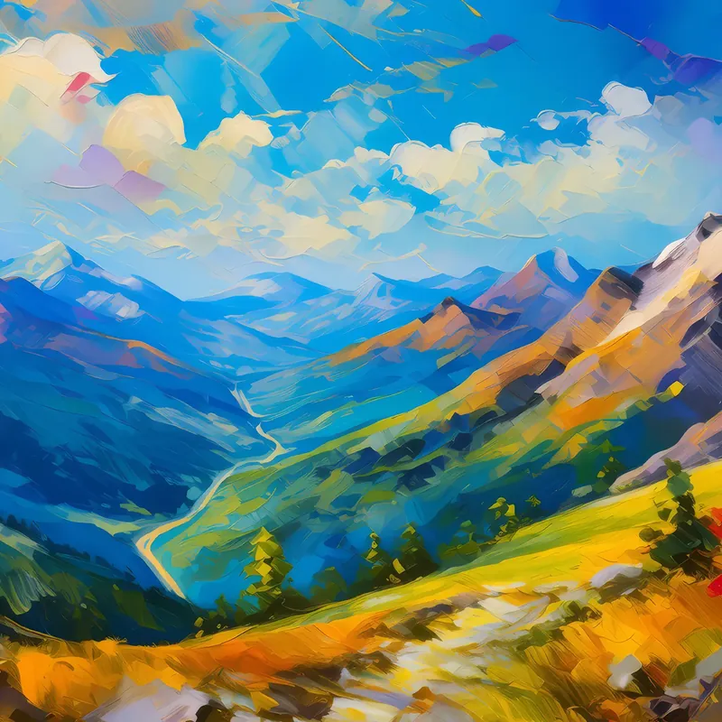 Painting: Overlooked Mountain Pass