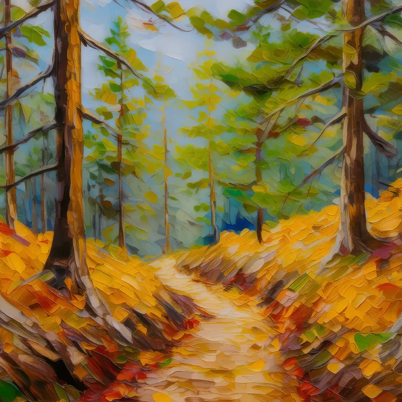 Painting: Path Through Boreal Forest