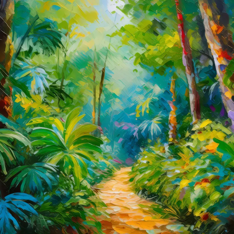 Painting: Pathway Through Jungle Majesty