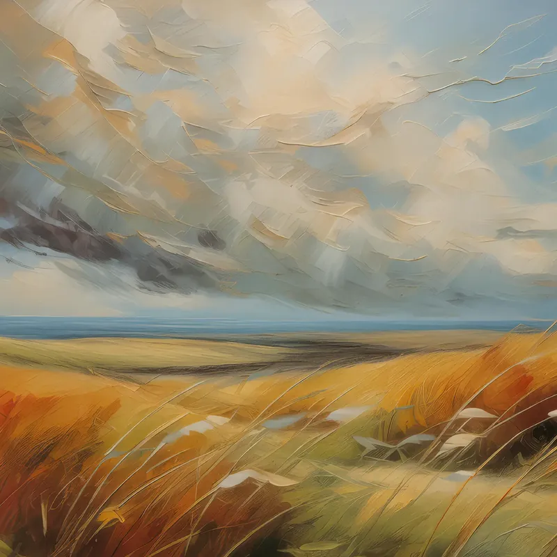 Painting: Prairie Windy Day