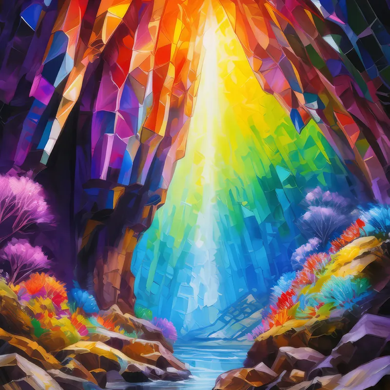 Painting: Rainbow Cave Grotto