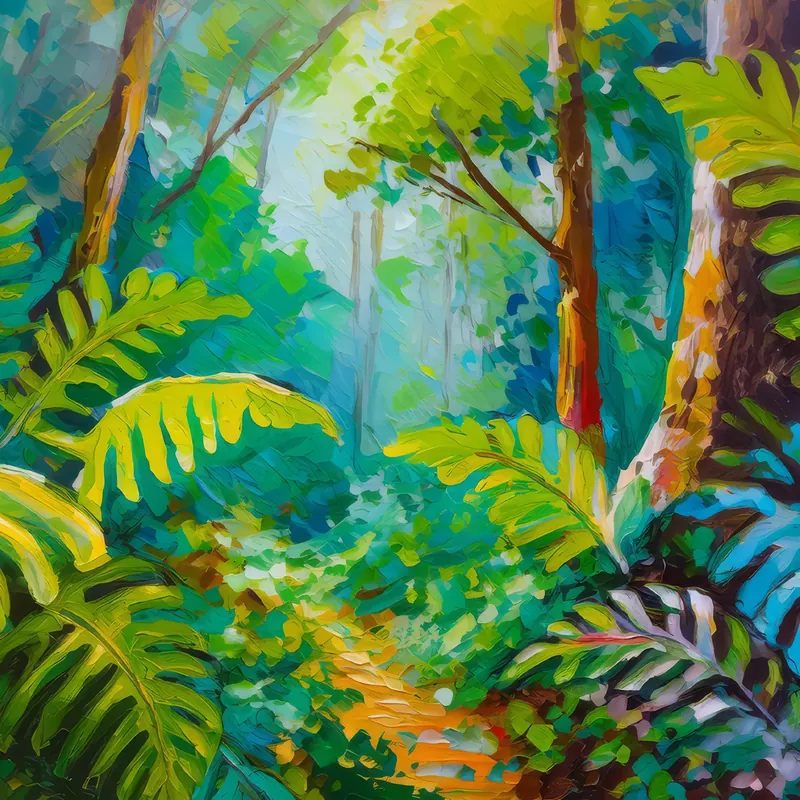 Painting: Rainforest Lush Understory