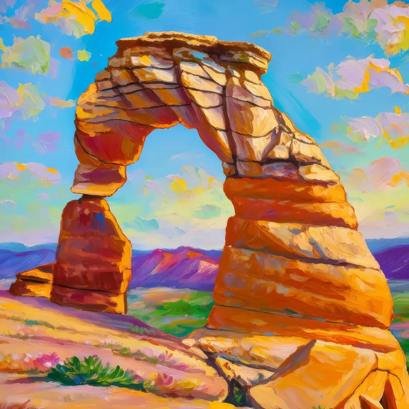 Painting: Rock Formation Archway