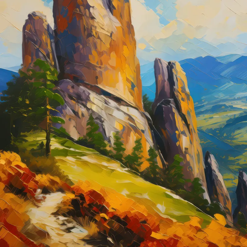 Painting: Sentinel Crags Stand Guard
