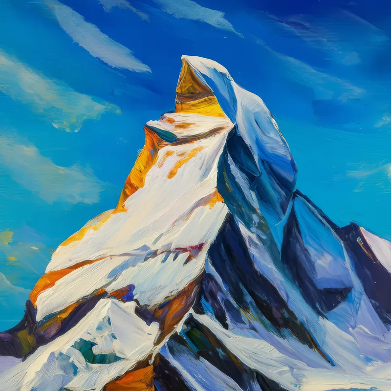 Painting: Snow-Covered Summit