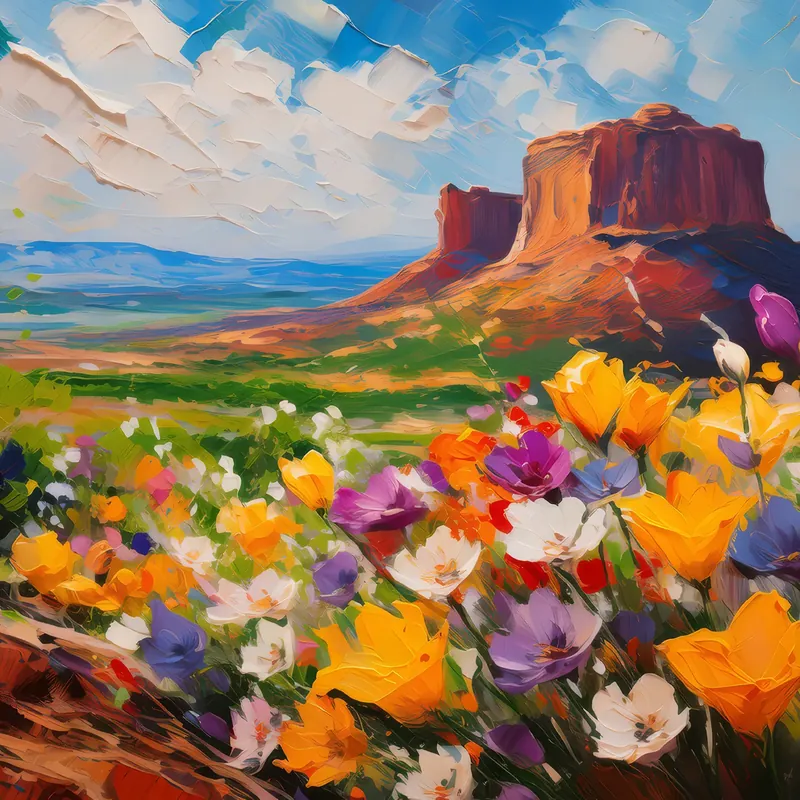 Painting: Spring Bloom Mesa