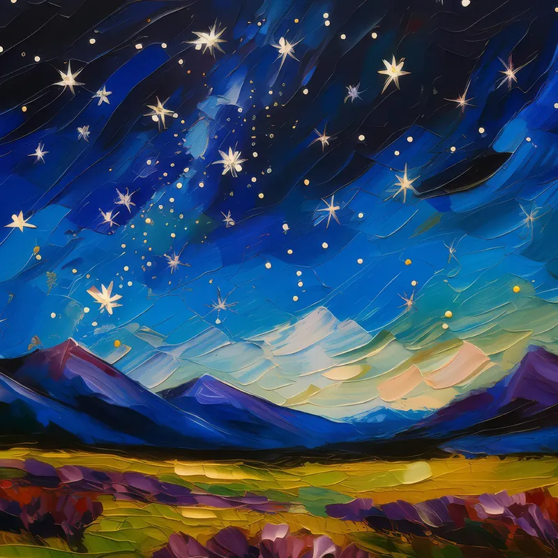 Painting: Starry Night Sky