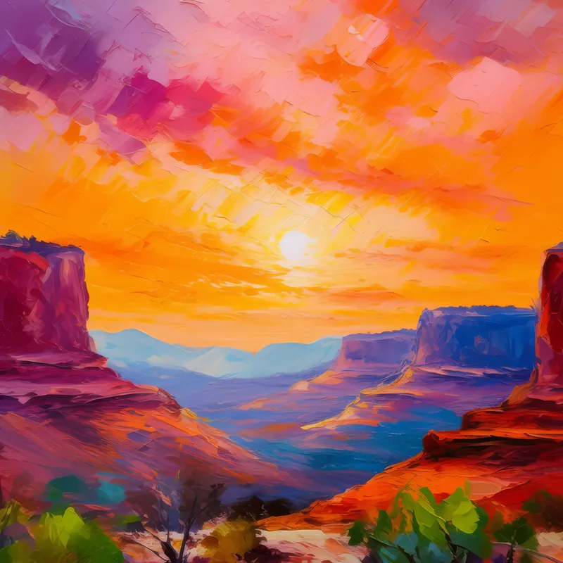 Painting: Sunset Over Red Mesa