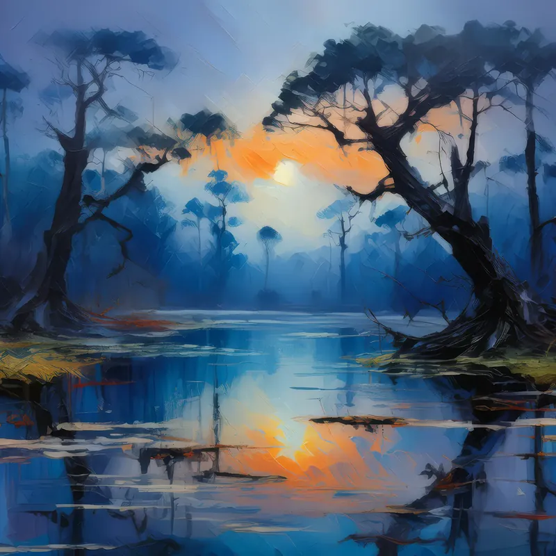 Painting: Swamp at Twilight