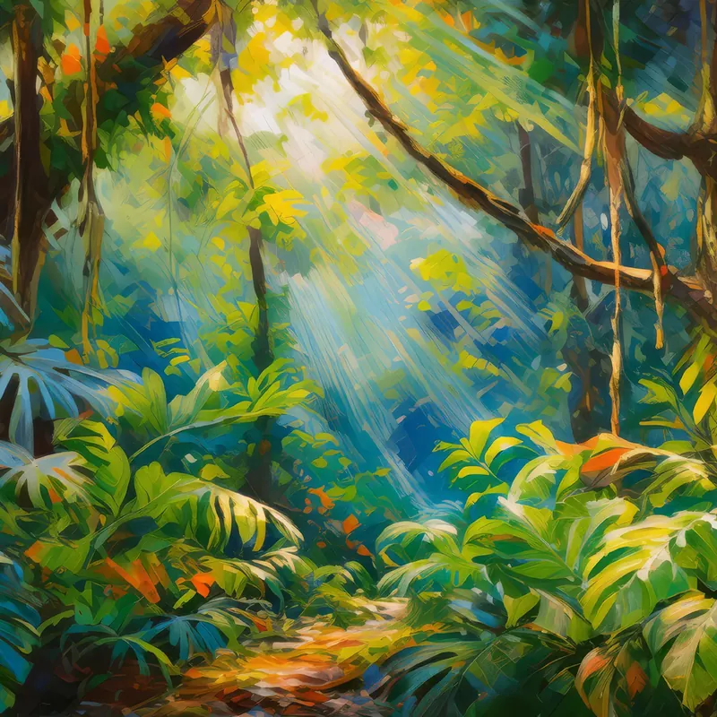 Painting: Tropical Rainforest Canopy