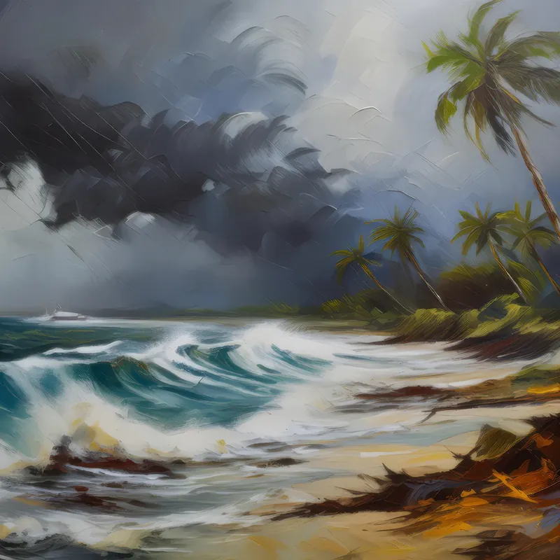 Painting: Tropical Storm Beach