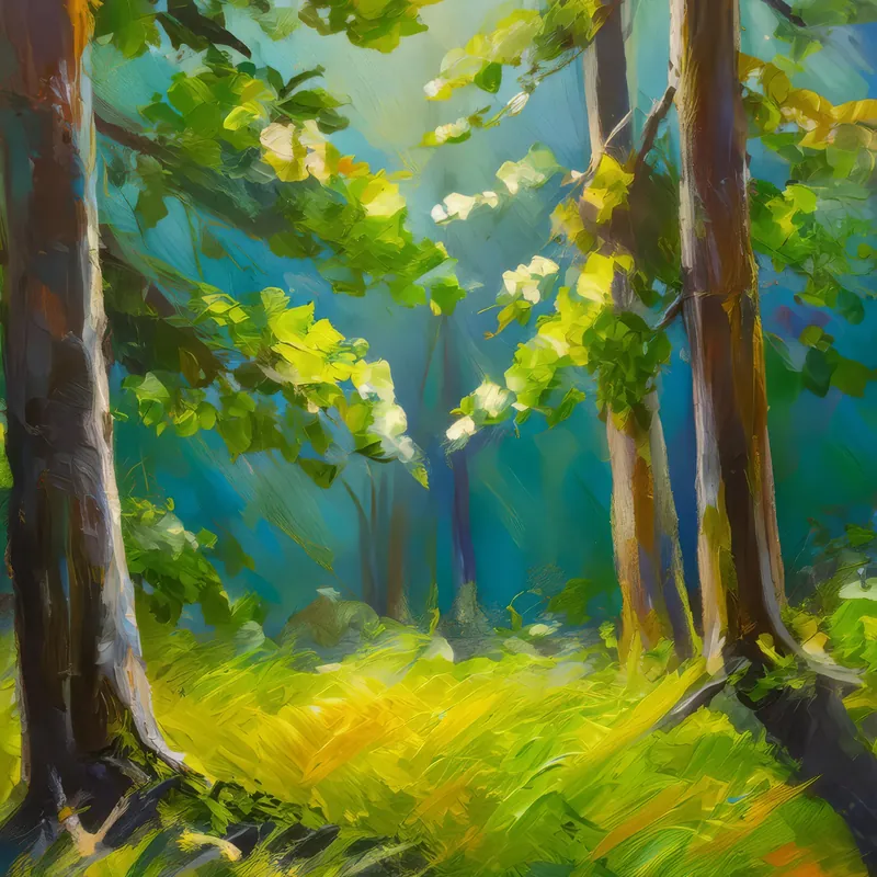 Painting: Verdant Forest Clearing