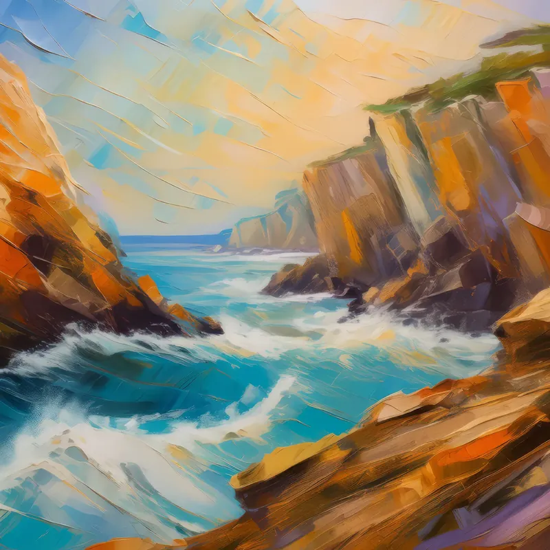Painting: Whispering Winds through Weathered Crags