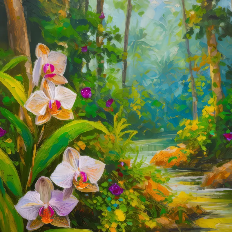 Painting: Wild Orchids of Boreal